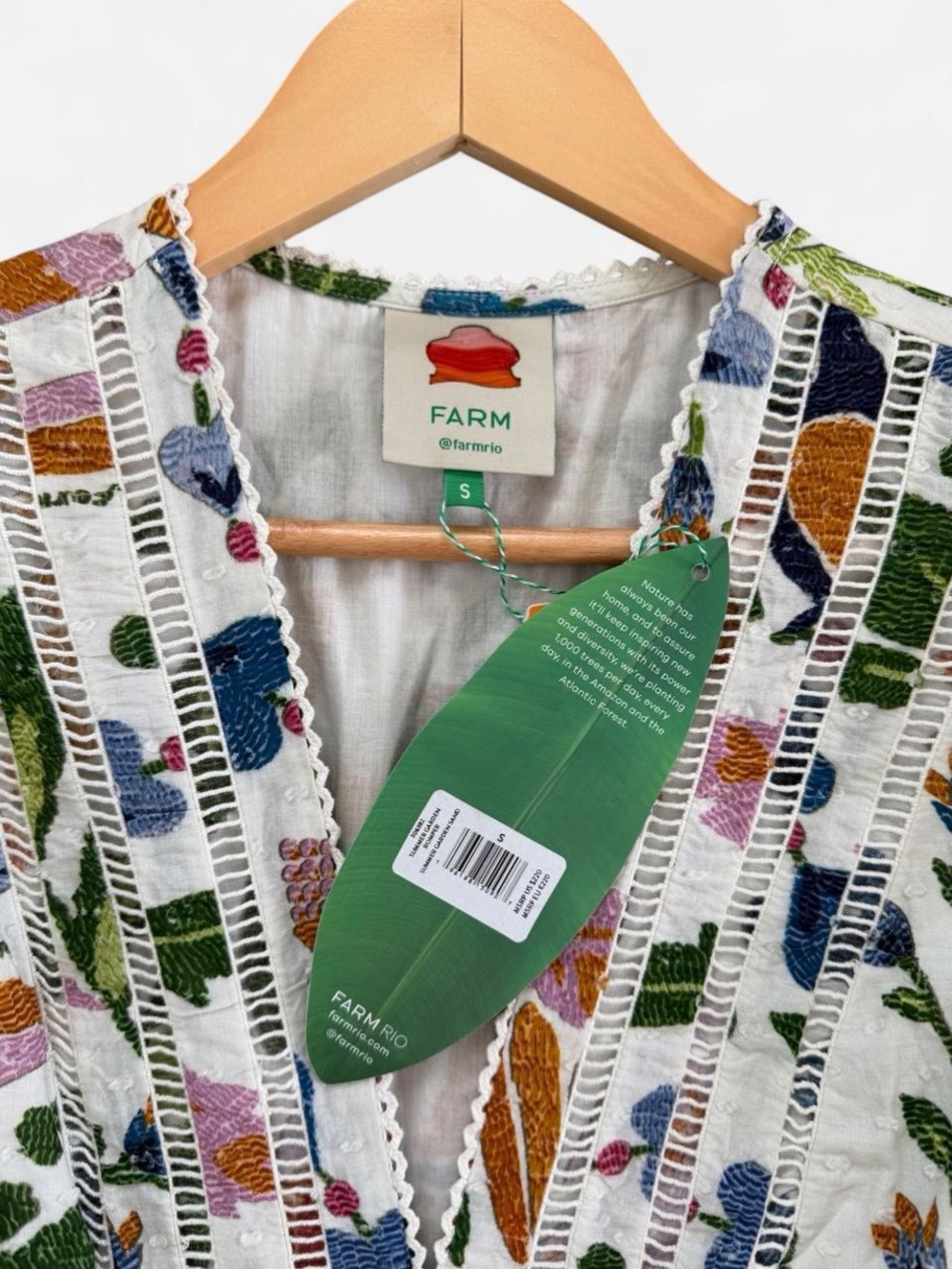 NWT FARM RIO Ummer Garden Floral-Embroidery Romper - Picture 8 of 14